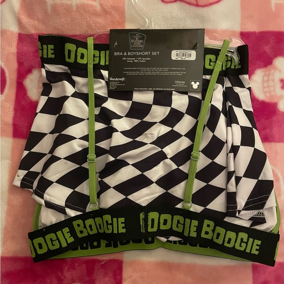 Disney Black and Green Oogie Boogie Bra & Boyshort Set - Picture 2 of 3